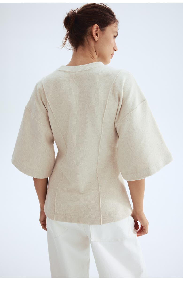 H&M Loose-fit Fine-knit Top, Alternate, color, Taupe