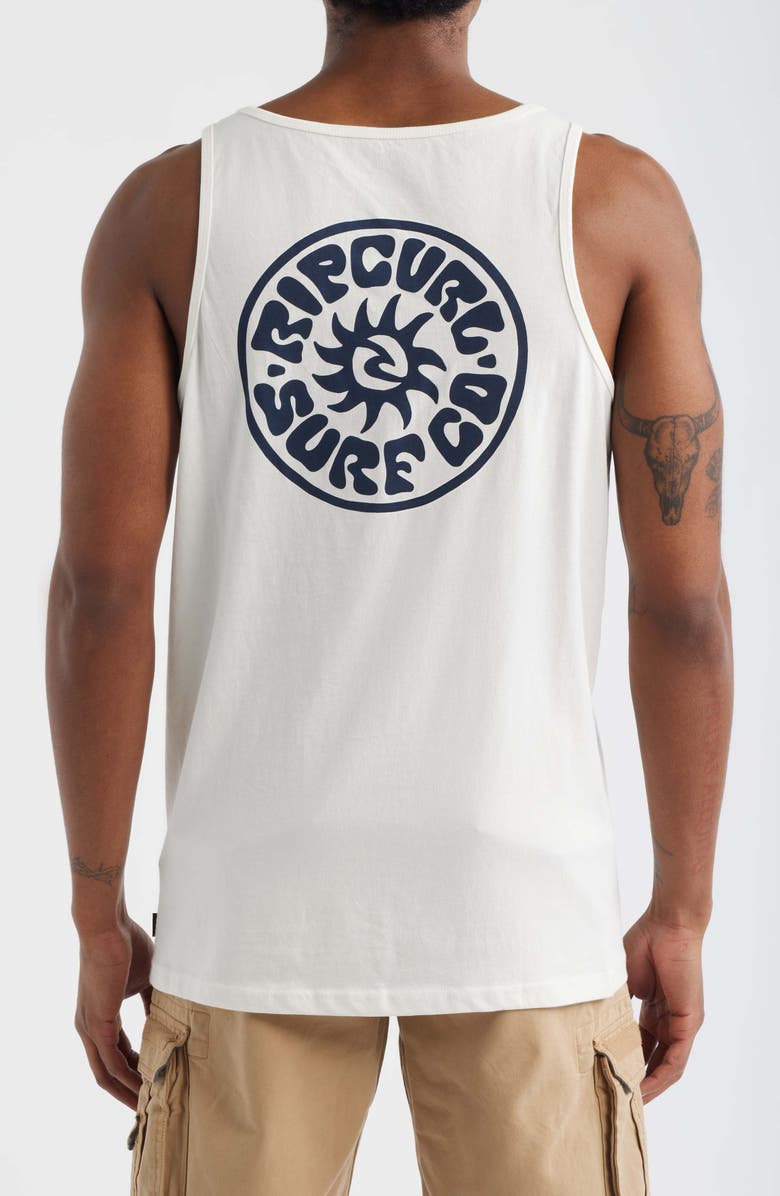 Rip Curl Pacific Rinse Cotton Graphic Tank, Alternate, color, Bone