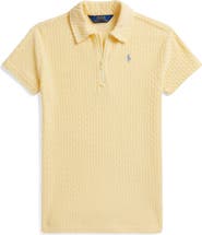 Polo Ralph Lauren Kids' Cable Stitch Jacquard Terry Knit Polo Dress