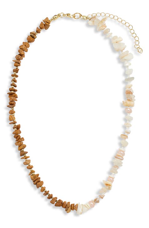 Two-Tone Shell Chip Necklace