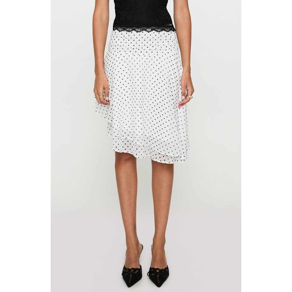 Princess Polly Layered Asymmetric Skirt In White