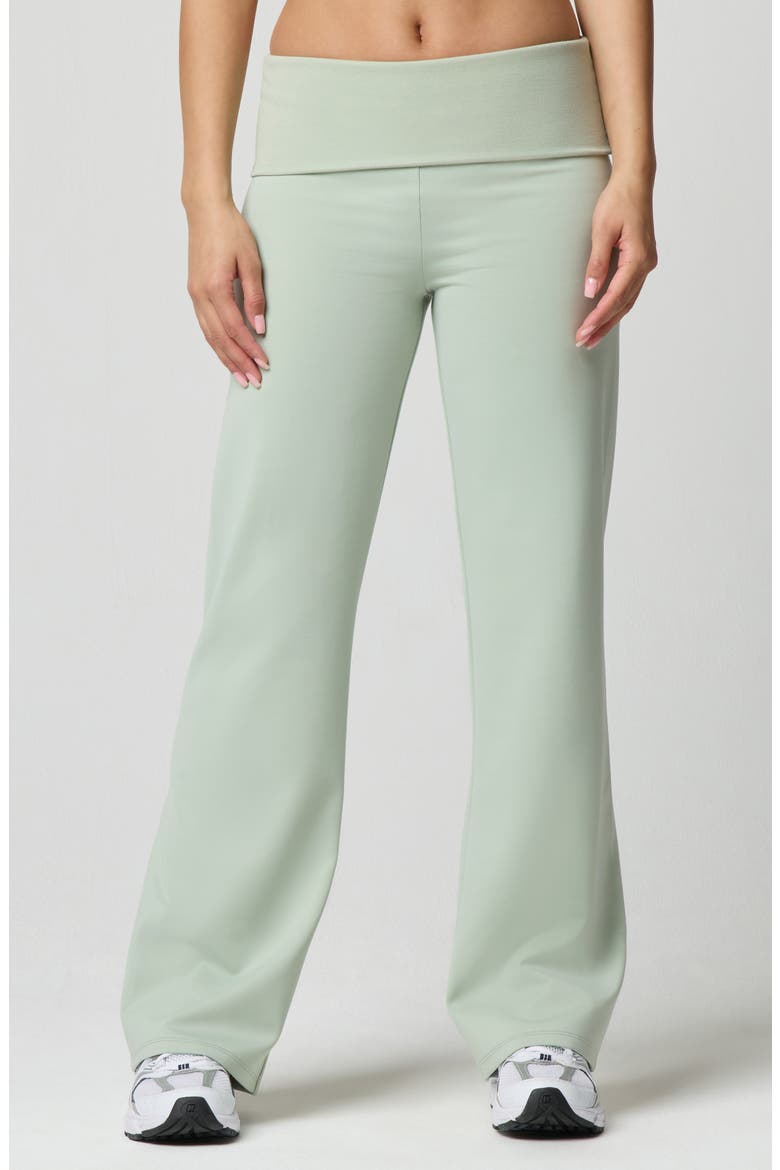 Sport Sheen Foldover Pants, Main, color, DESERT SAGE
