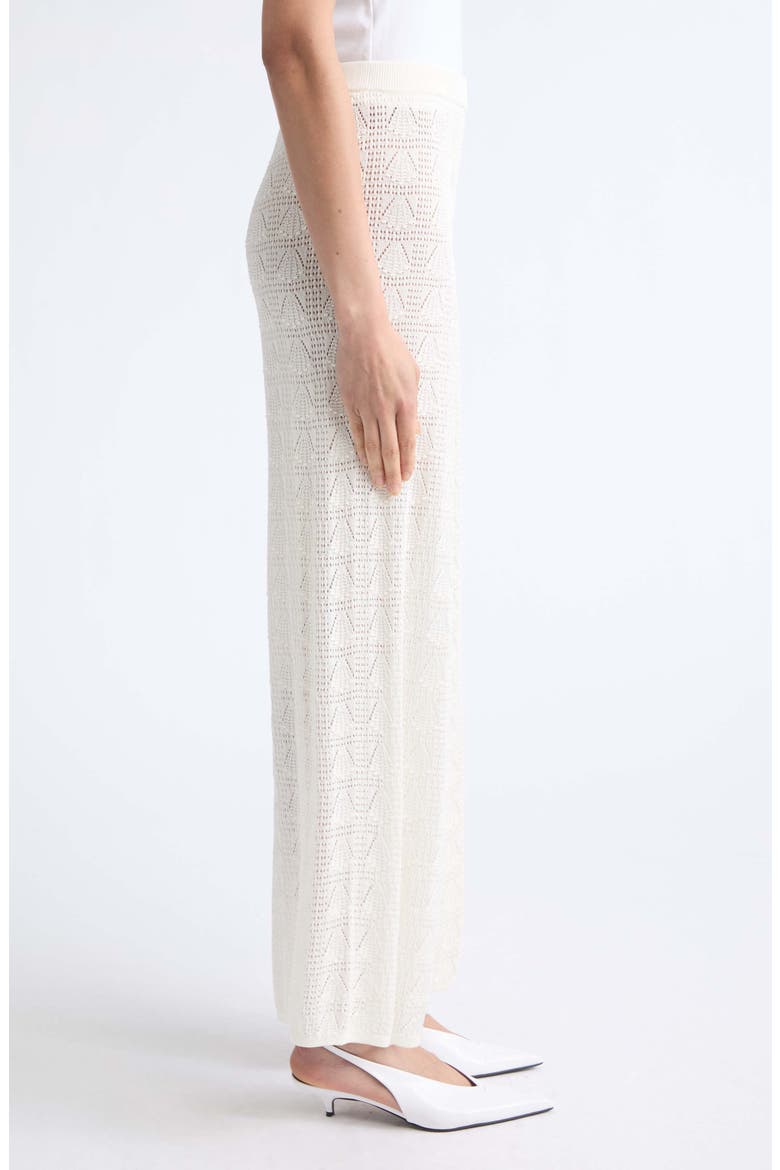 Egeo Pointelle Knit Pull-On Pants, Alternate, color, IVORY