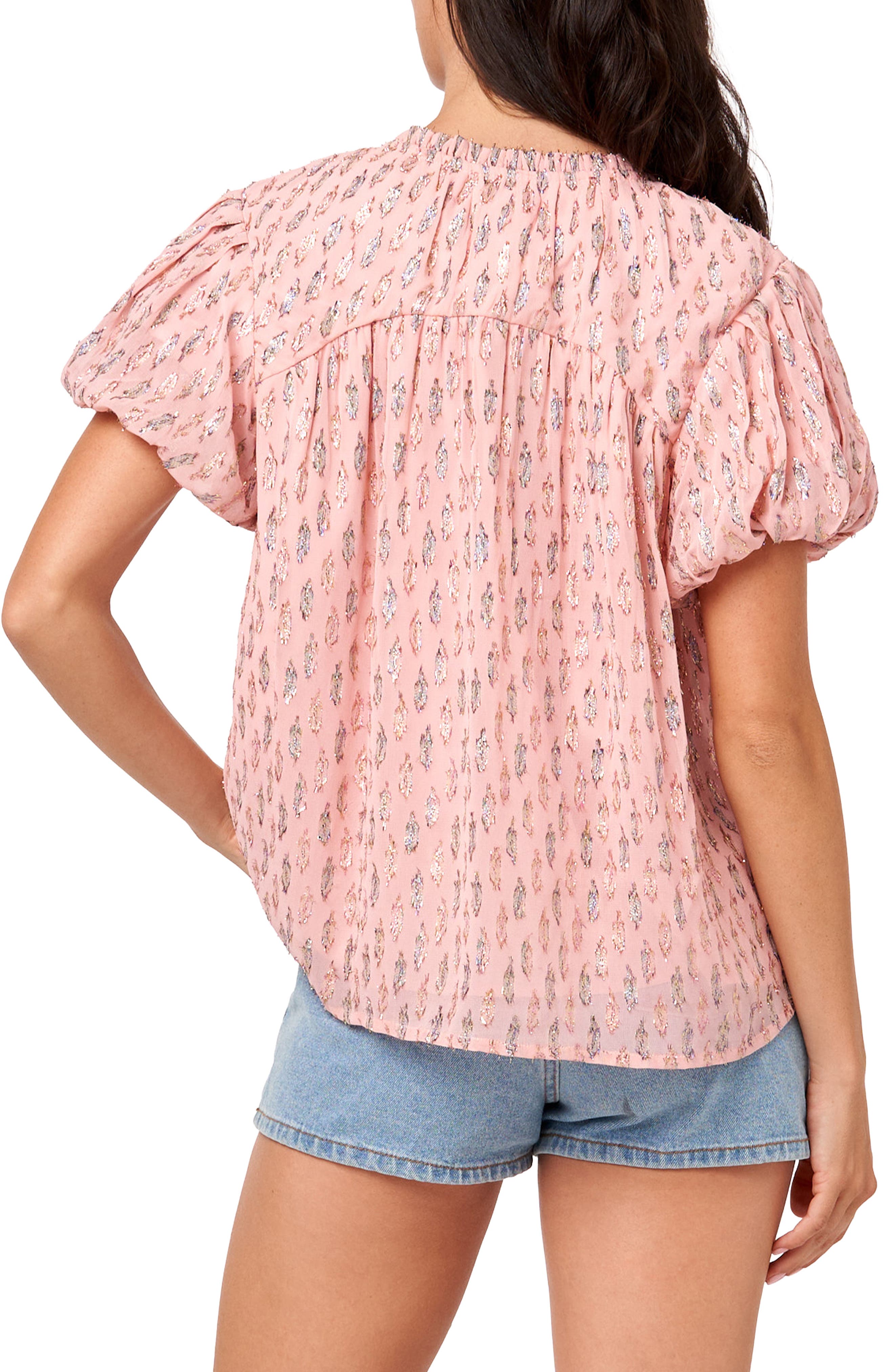 Charley Puff Sleeve Button-Up Top - image 2