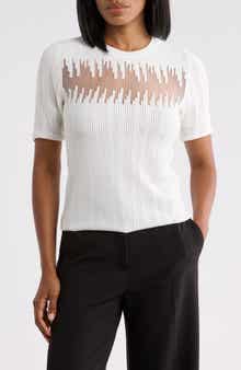 Ribbed Short Sleeve Sweater