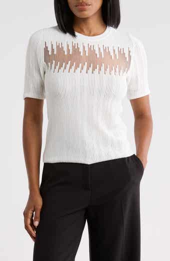 Ribbed Short Sleeve Sweater
