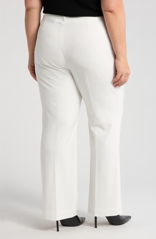 Tahari Asl Bird Eye Straight Leg Pants In White