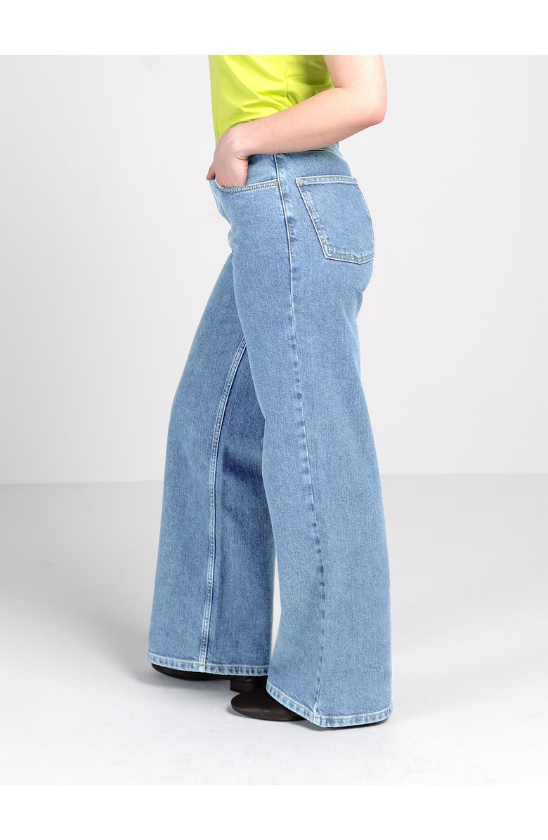 Kettlewell Darla Wide Leg High Waisted Jeans, Alternate, color, Light Denim