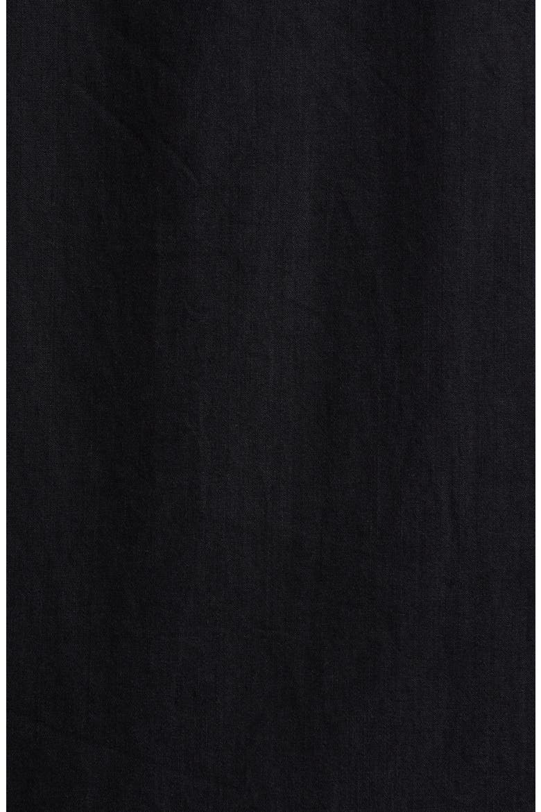 Marshall Studded Coated Cotton Denim Snap-Up Western Shirt, Alternate, color, BLACK