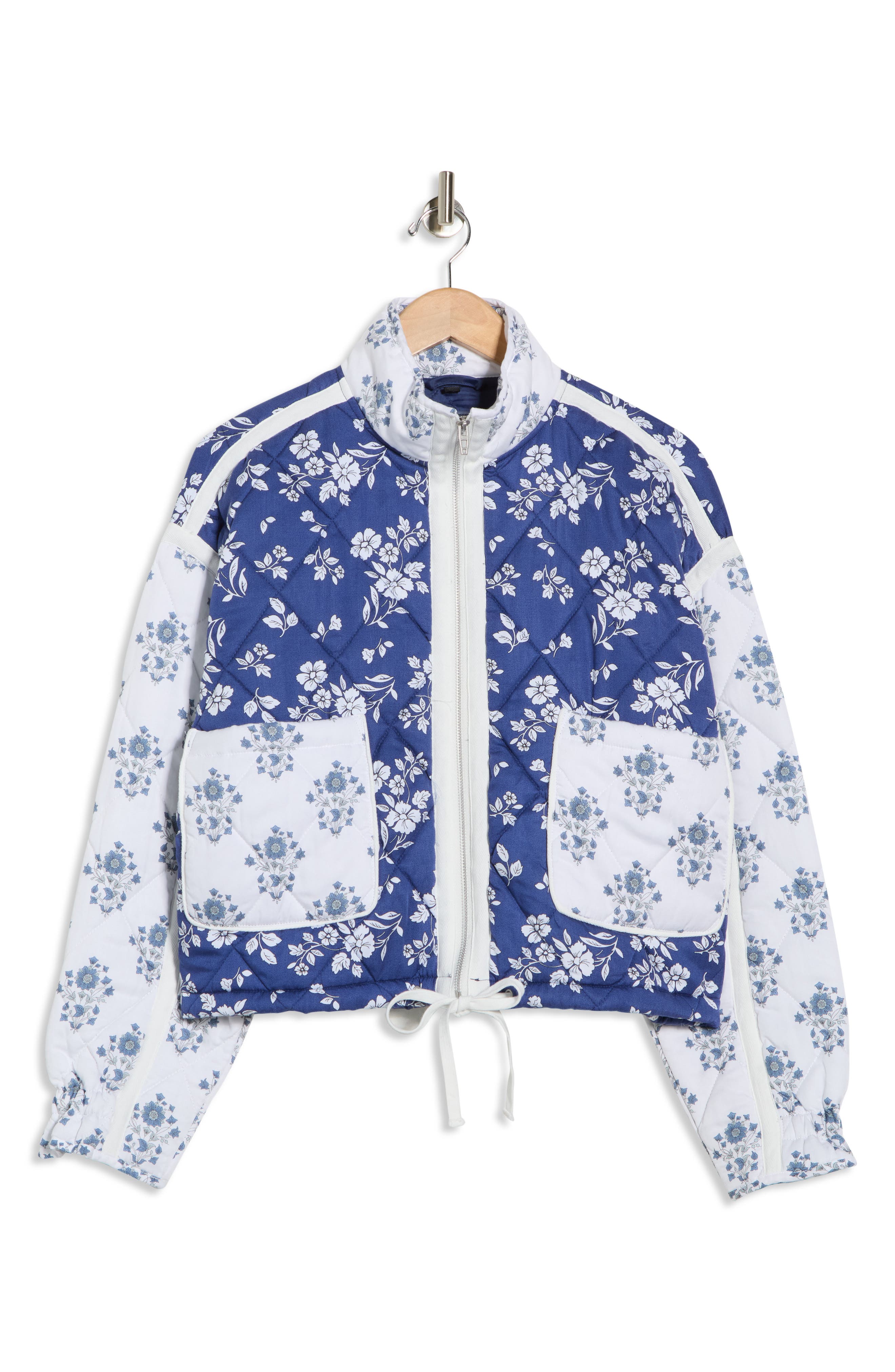 BLANKNYC Bloom Bash Quilted Bomber Jacket