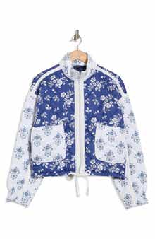 BLANKNYC Bloom Bash Quilted Bomber Jacket