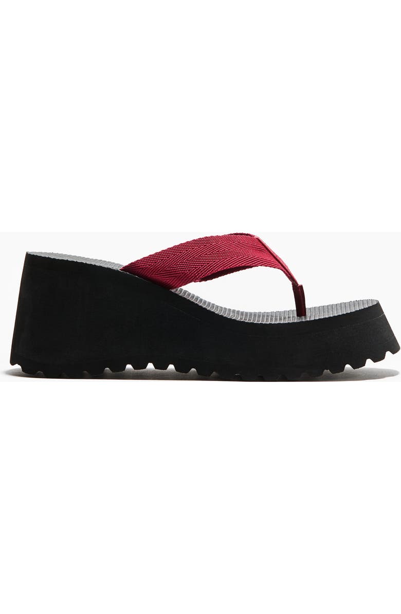 H&M Wedge-heeled Flip-flops, Main, color, Red/Black