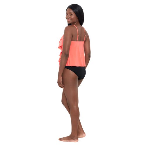 Trimshaper Rachel 5 Tier Ruffle Tankini Swimsuit Top
