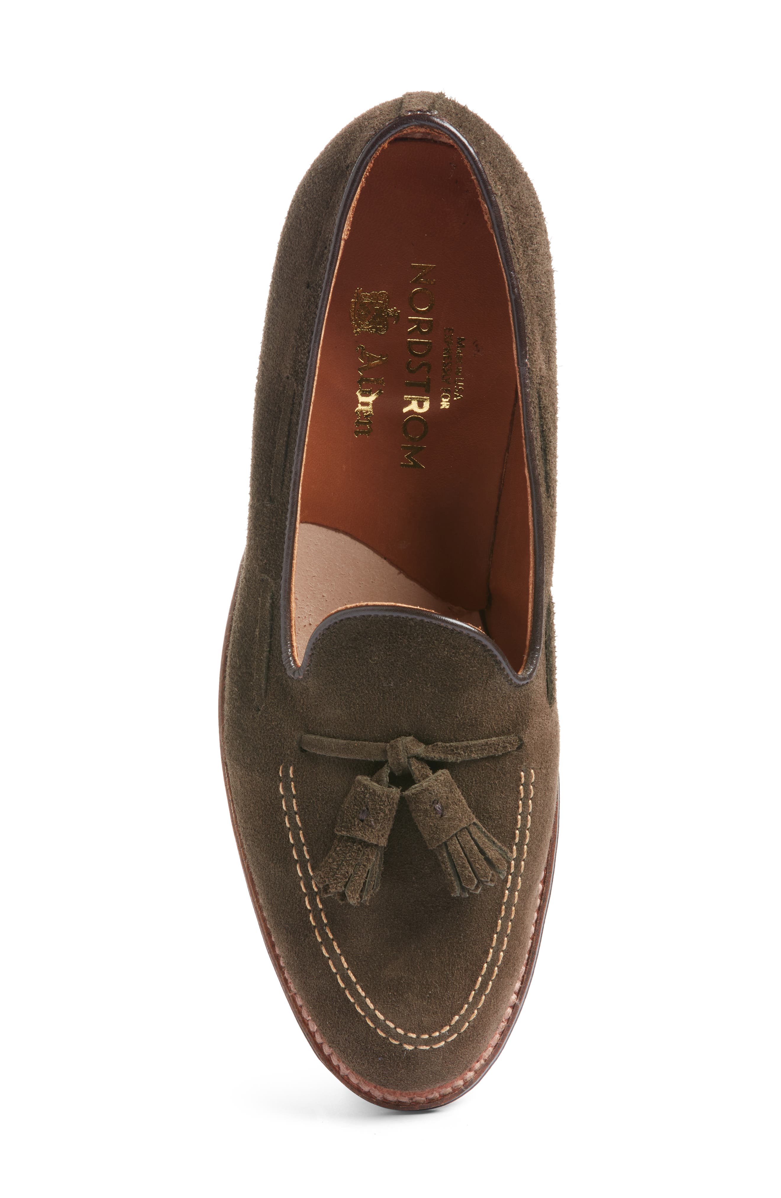 Alden Suede Tassel Loafer, Alternate, color, 