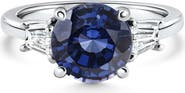 Bliss Diamond 4 3/4Ct Blue Sapphire & Diamond Engagement Anniversary Ring Gold Lab Grown