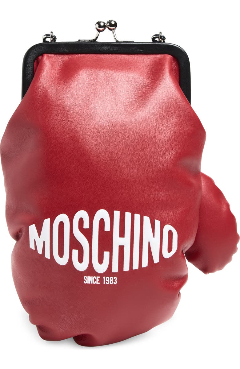 Moschino Boxing Glove Crossbody Bag, Main, color, Red 50A Oa2