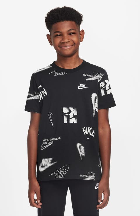 Kids' Sportswear Club Cotton Graphic T-Shirt (Big Kid)