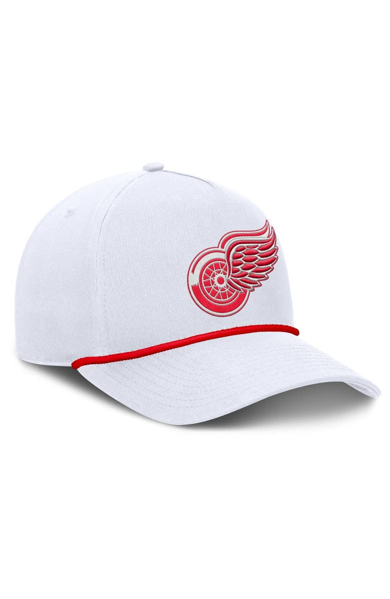 FANATICS Men's Fanatics White Detroit Red Wings Rope A-Frame Adjustable Hat, Alternate, color, White