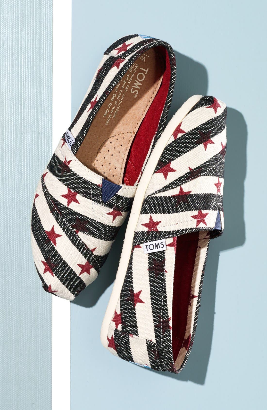 TOMS 'Classic - Natural Star' Slip-On, Alternate, color, 