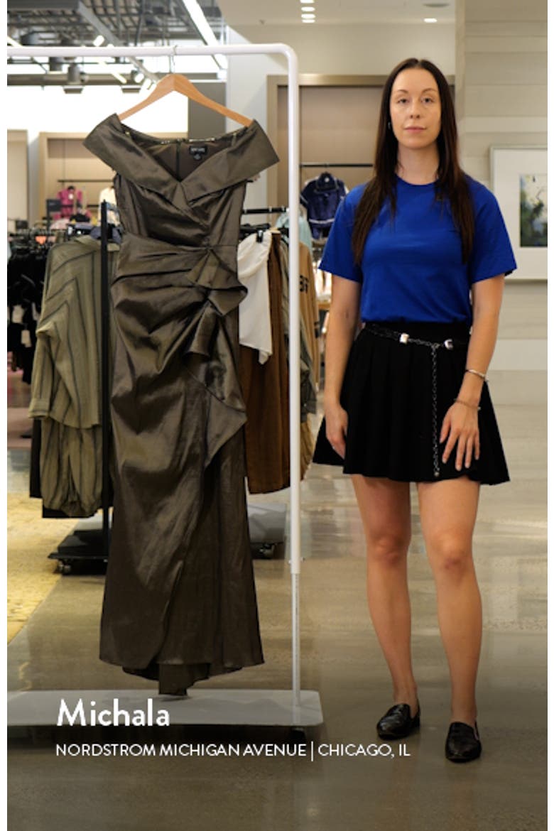 Off the Shoulder Taffeta Gown video