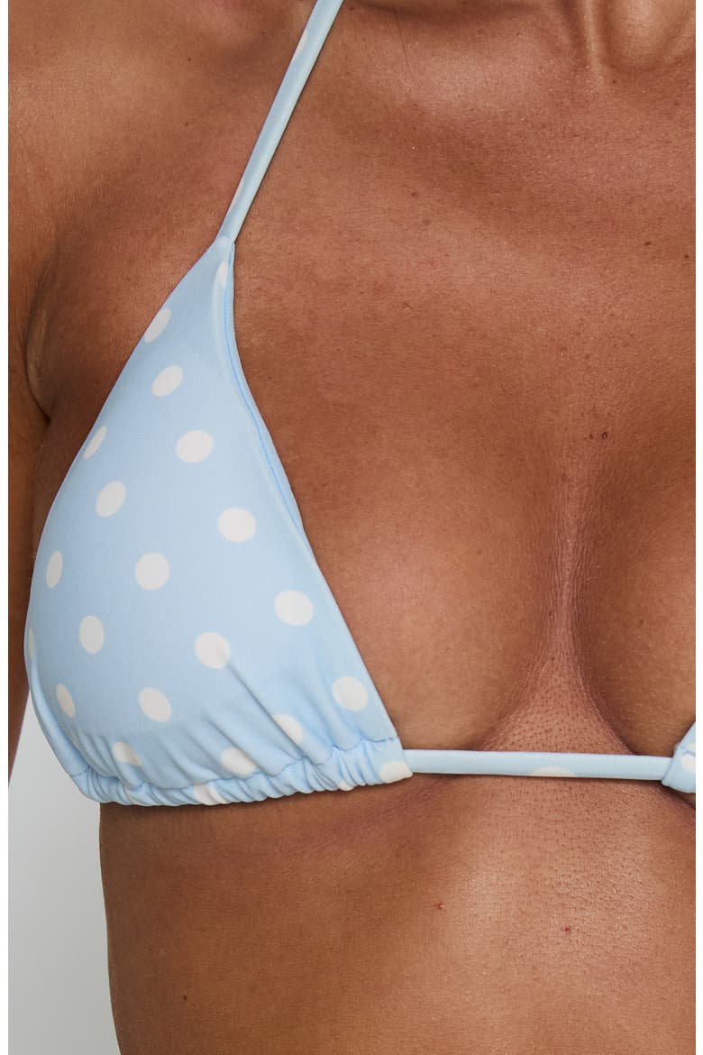 Jenner Triangle Bikini Top, Alternate, color, BLUE / POLKA DOT