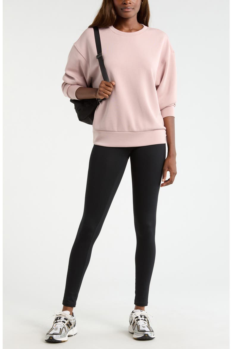Soft Luxe Boxy Crew Sweatshirt, Alternate, color, PINK FAWN