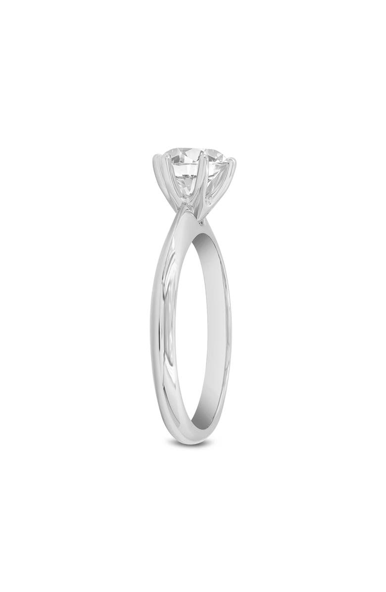LuvMyJewelry Tesi 14K White Gold Round Shape Lab Grown Diamond Solitaire Ring - 1 Ct, Alternate, color, 14K White Gold