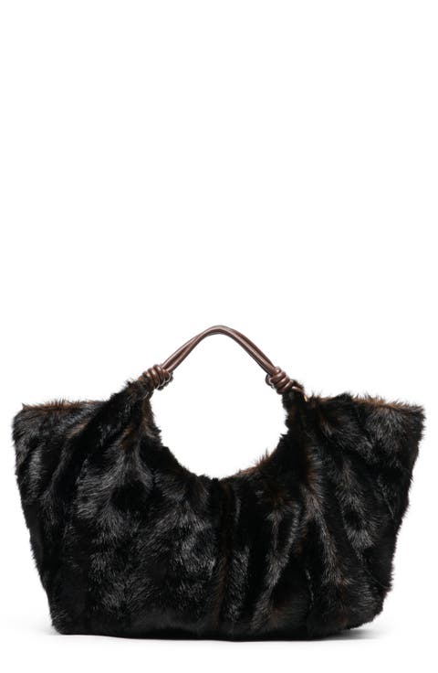 Lilee Faux Fur Hobo Bag