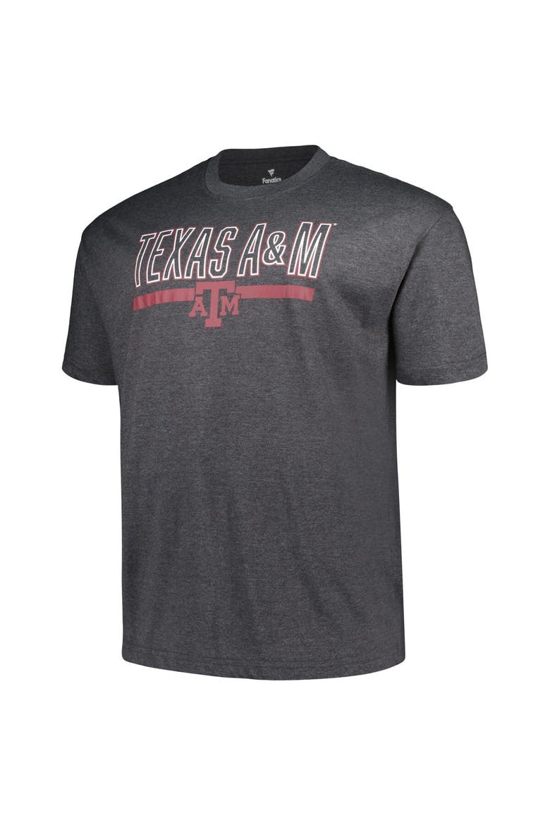 Men's Profile Heather Charcoal Texas A&M Aggies Big & Tall Team T-Shirt, Alternate, color, Heather Charcoal