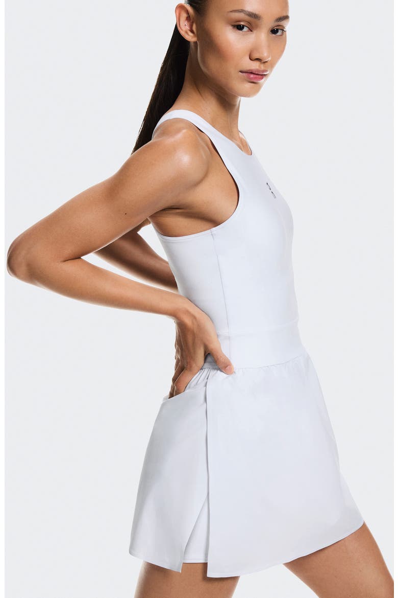 Court Split Performance Dress, Alternate, color, WHITE