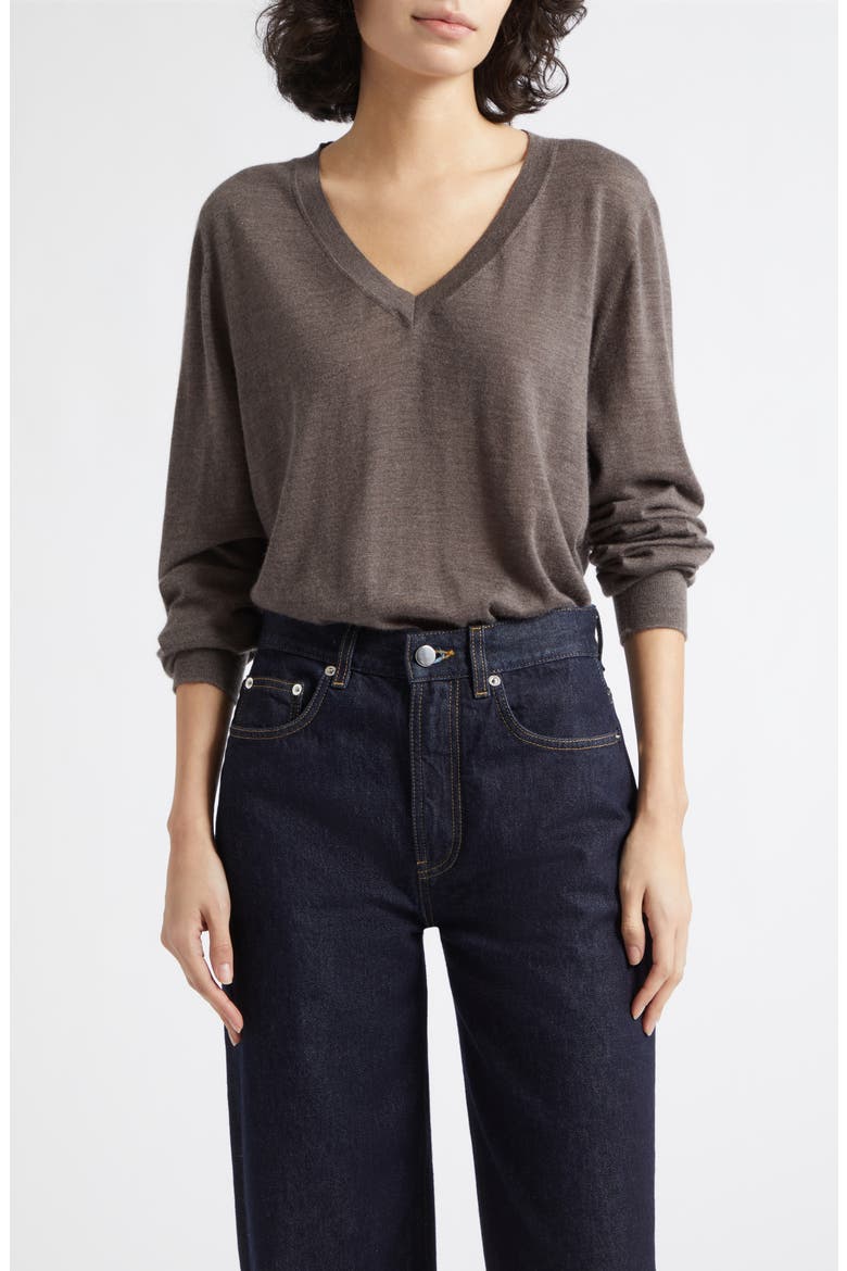 Beatrice Superfine Cashmere Sweater, Main, color, ASH