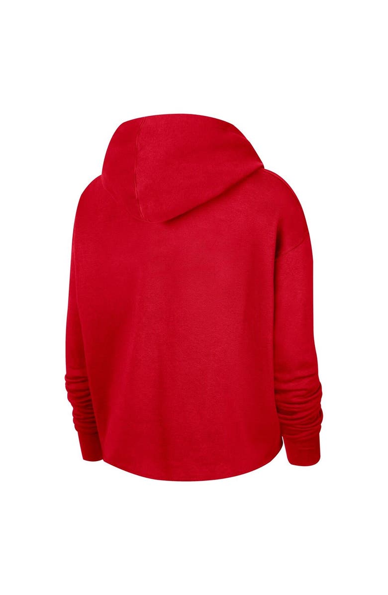 Nike Women's Nike Red Washington Wizards 2021/22 City Edition Essential Logo Cropped Pullover Hoodie, Alternate, color, 