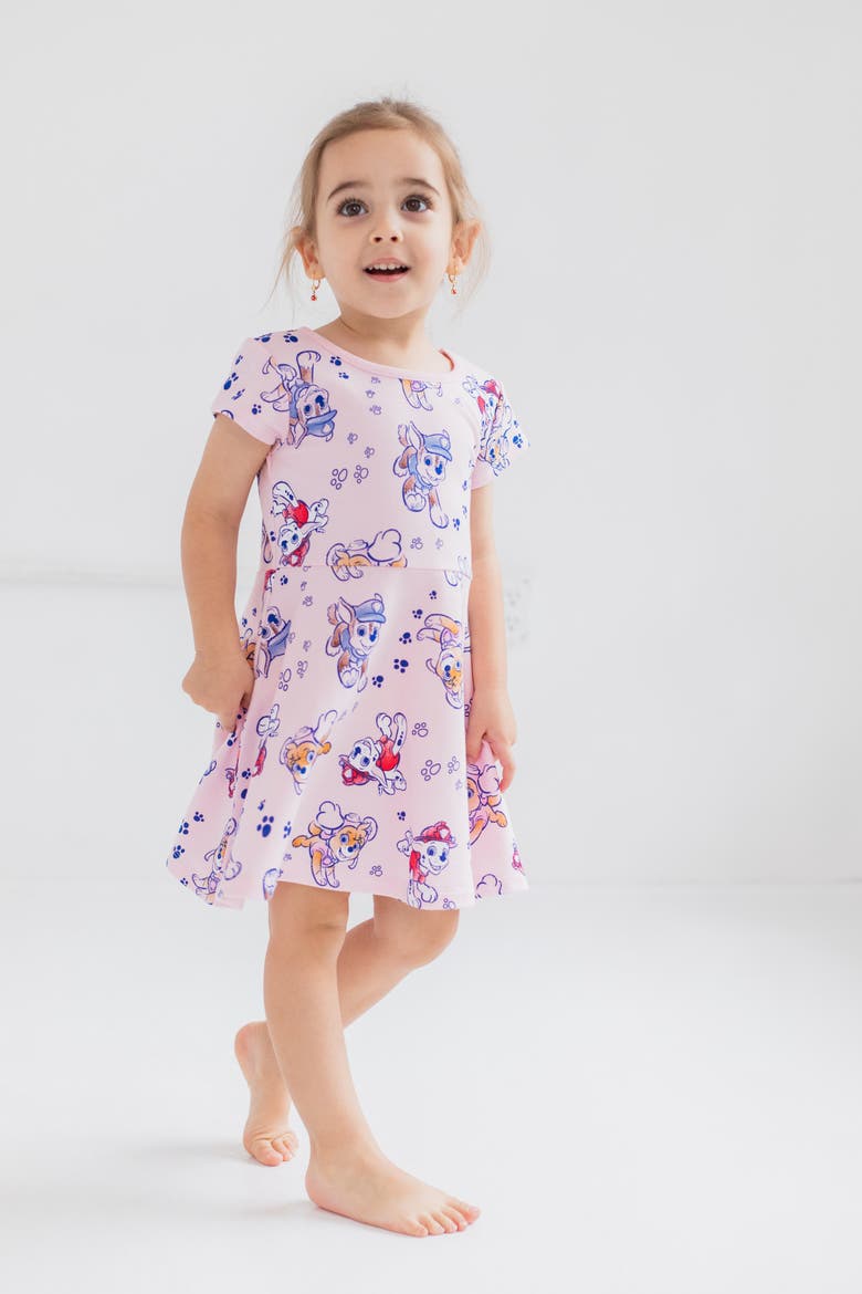 Skater Dress and Scrunchie Set, Alternate, color, Paw Patrol Pink