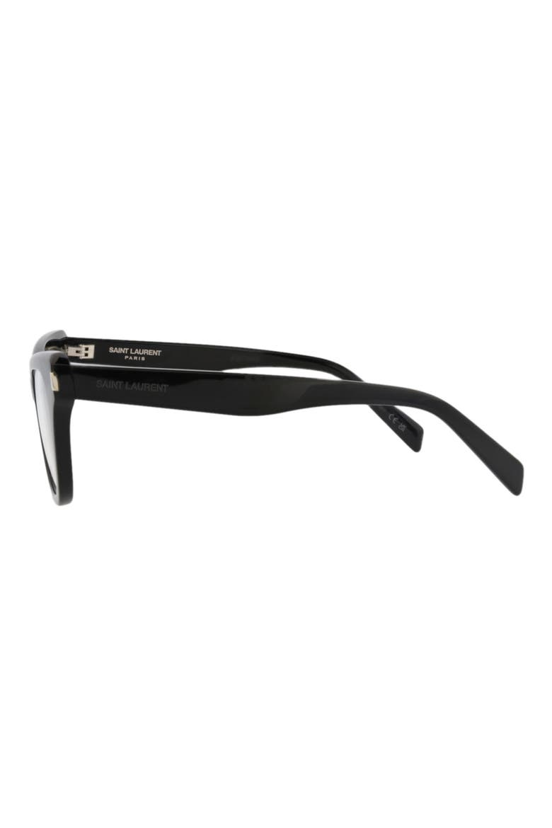 52mm Cat Eye Optical Frames, Alternate, color, BLACK BLACK TRANSPARENT