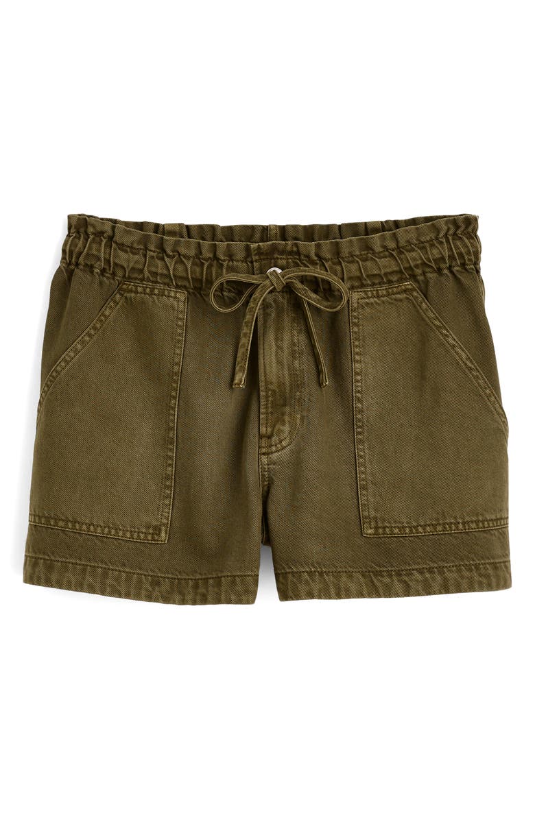 Madewell Pull-On Airy Denim Utility Shorts, Main, color, Faded Ivy