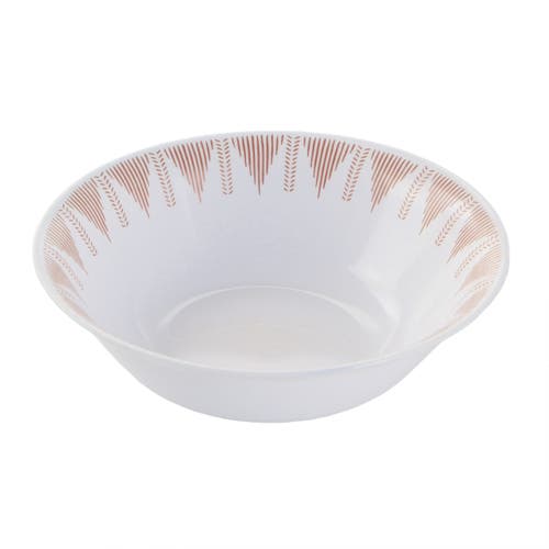 Ultra By Gibson Piper Point 12 Piece Opal Glass Dinnerware Set In White