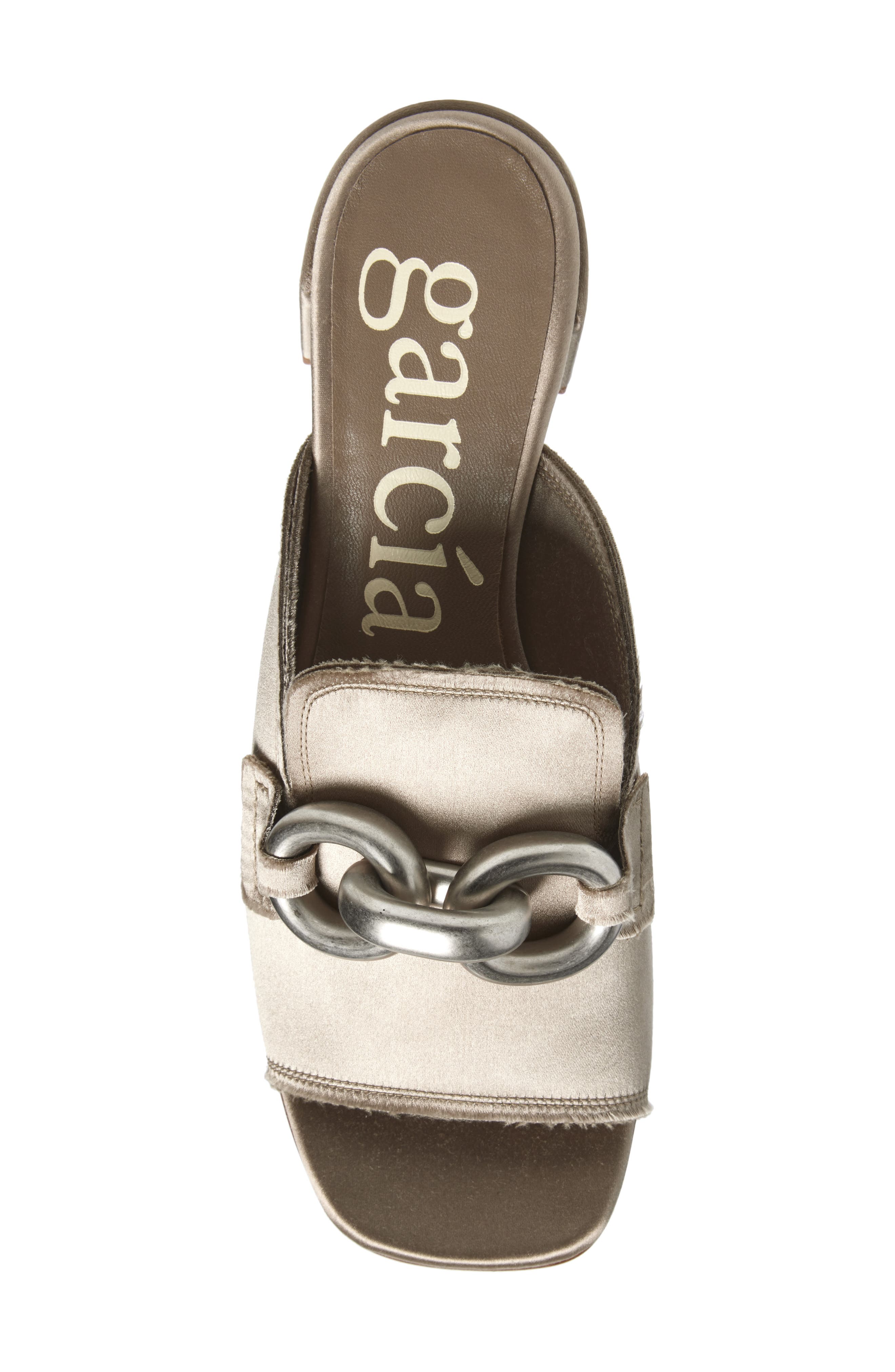 Pedro Garcia Umita Block Heel Sandal, Alternate, color, Lentil Satin-Nikel