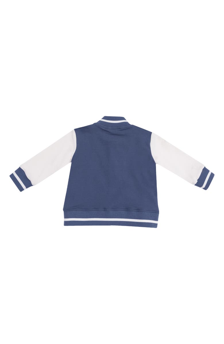Angel Dear Kids' French Terry Sport Vintage Bomber Jacket, Alternate, color, Vintage Indigo