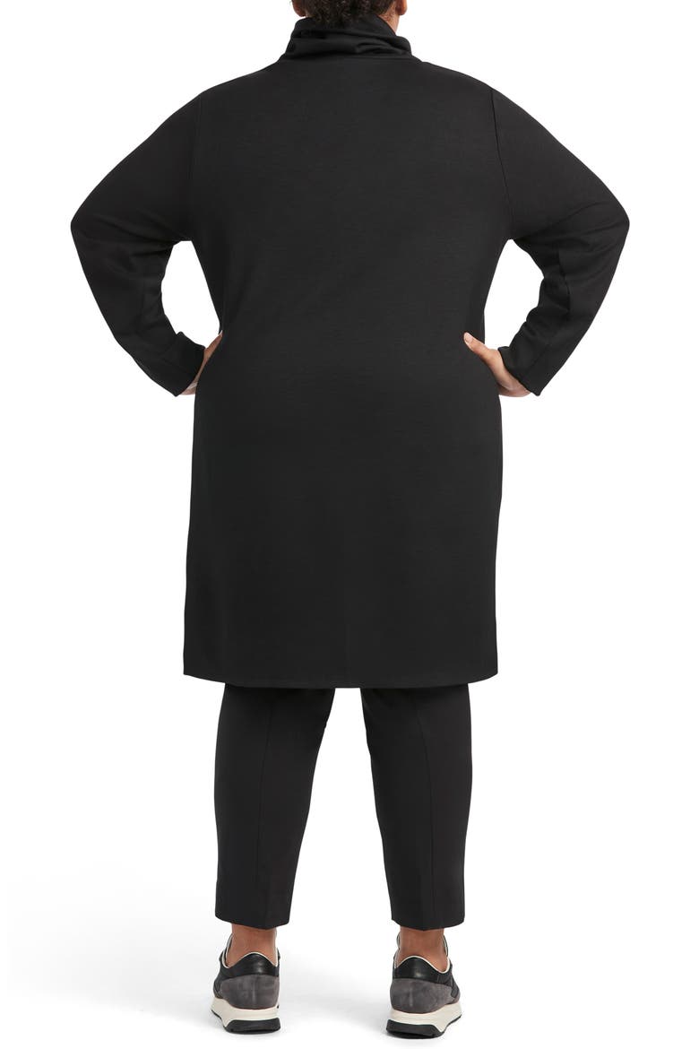 Elena Cowl Neck Tunic Top, Alternate, color, BLACK