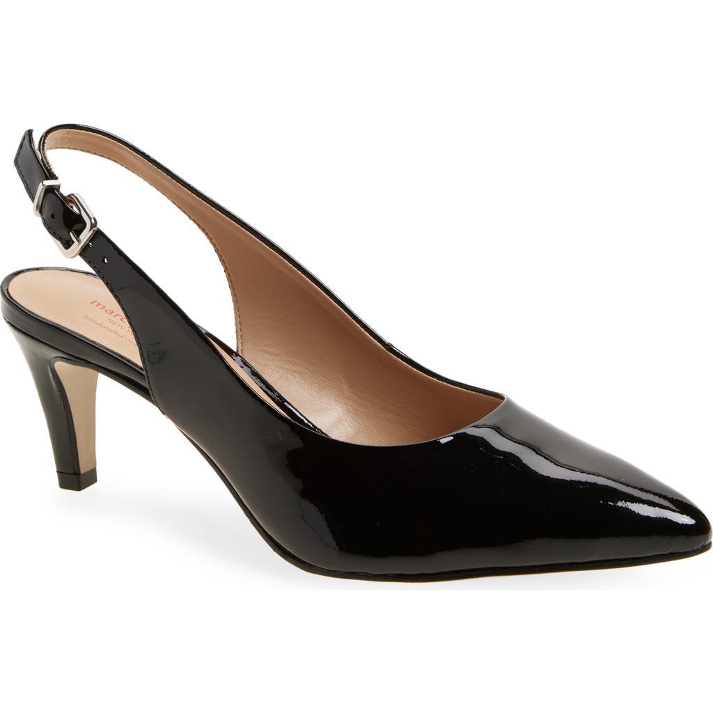 Marc Joseph New York Juliana Patent Leather Slingback Pump In Black Soft Patent