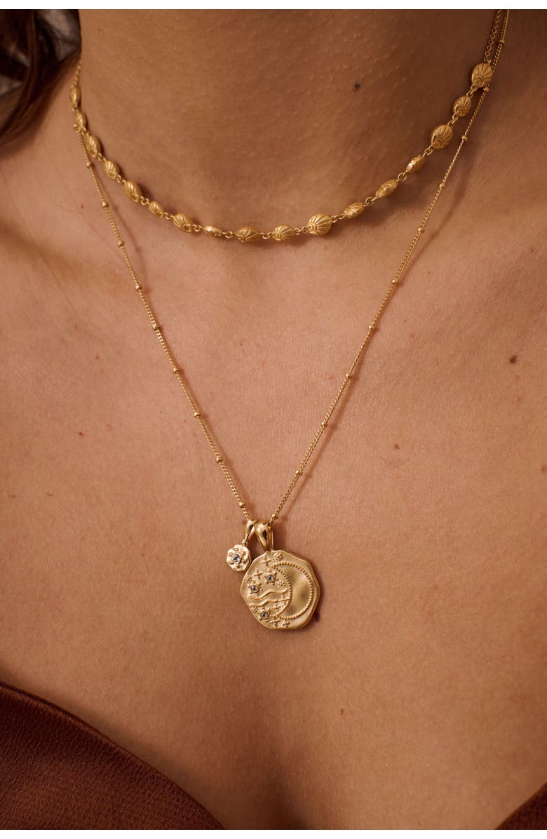 Murkani Night Sky Pendant Necklace, Alternate, color, Yellow Gold
