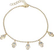 BY ADINA EDEN Evil Eye & Hamsa Charm Necklace