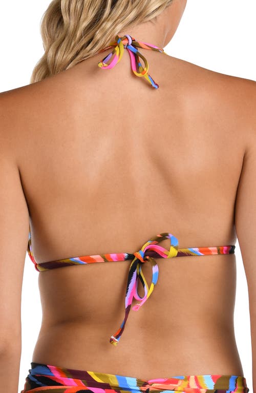 La Blanca Tropic Waves Halter Bikini Top In Pink