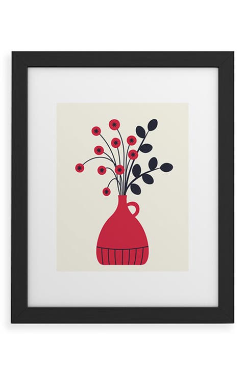 Red Vase Framed Wall Art