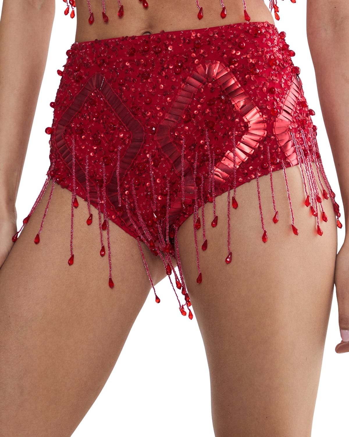 Embellished Tassel Beaded Booty Shorts (Women) | Nordstrom