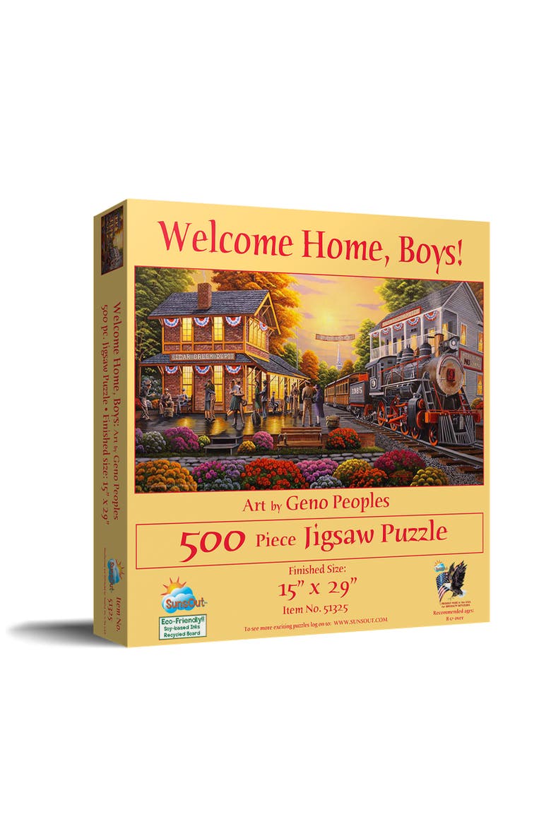 Welcome Home Boys 500 piece Jigsaw Puzzle for Adults, Main, color, Multicolor