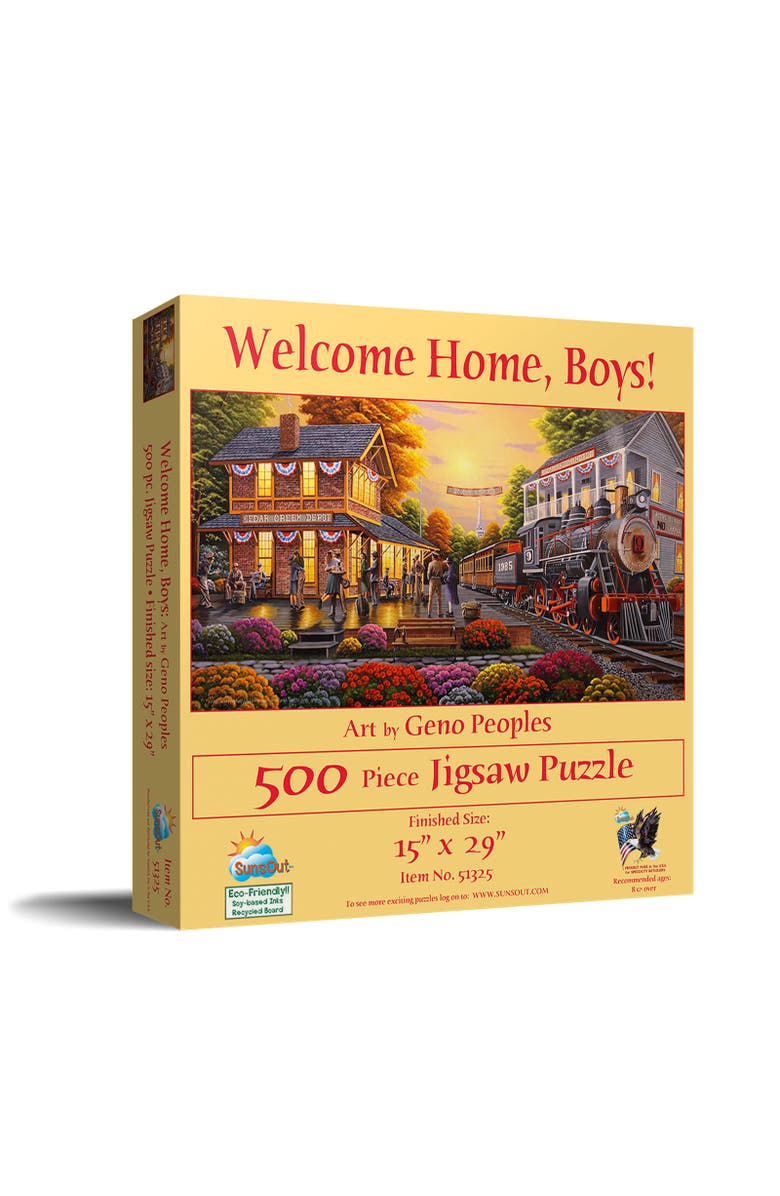 Sunsout Welcome Home Boys 500 piece Jigsaw Puzzle for Adults, Main, color, Multicolor