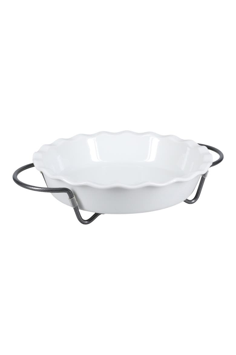 Pie Dish & Rack Set, Main, color, WHITE