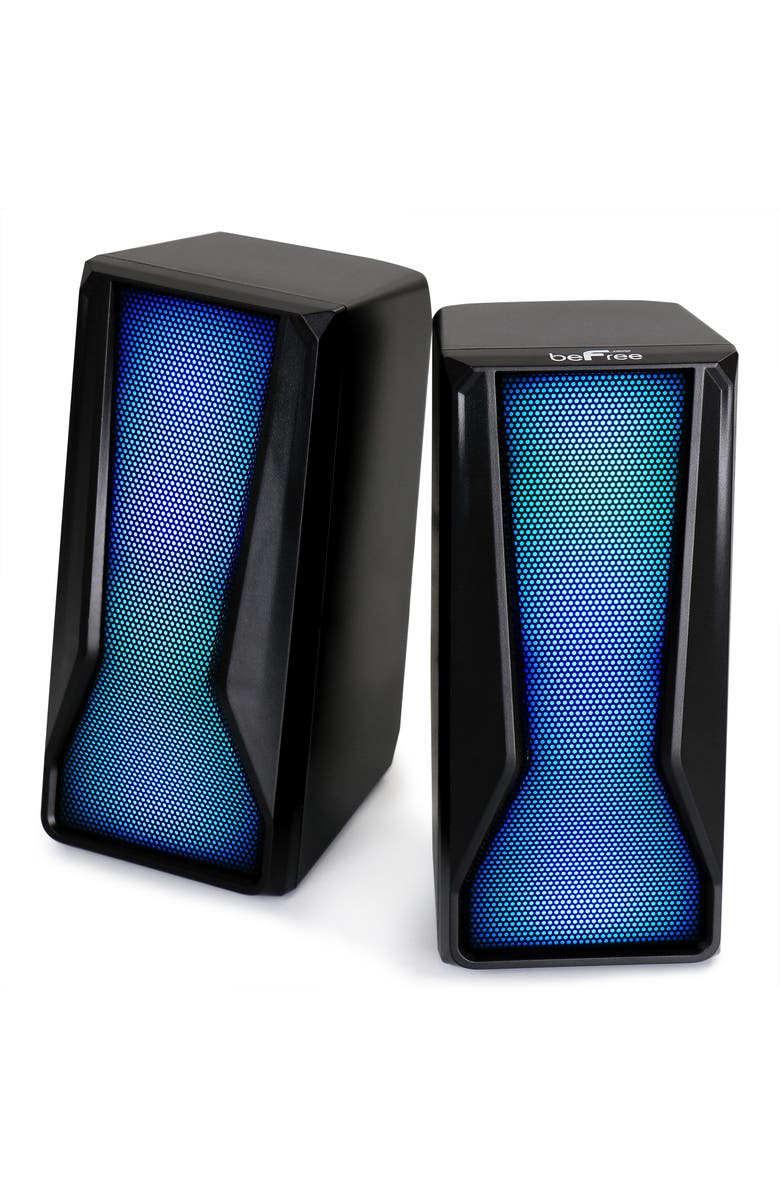 Befree Sound Color LED Dual Gaming Speakers, Alternate, color, Black