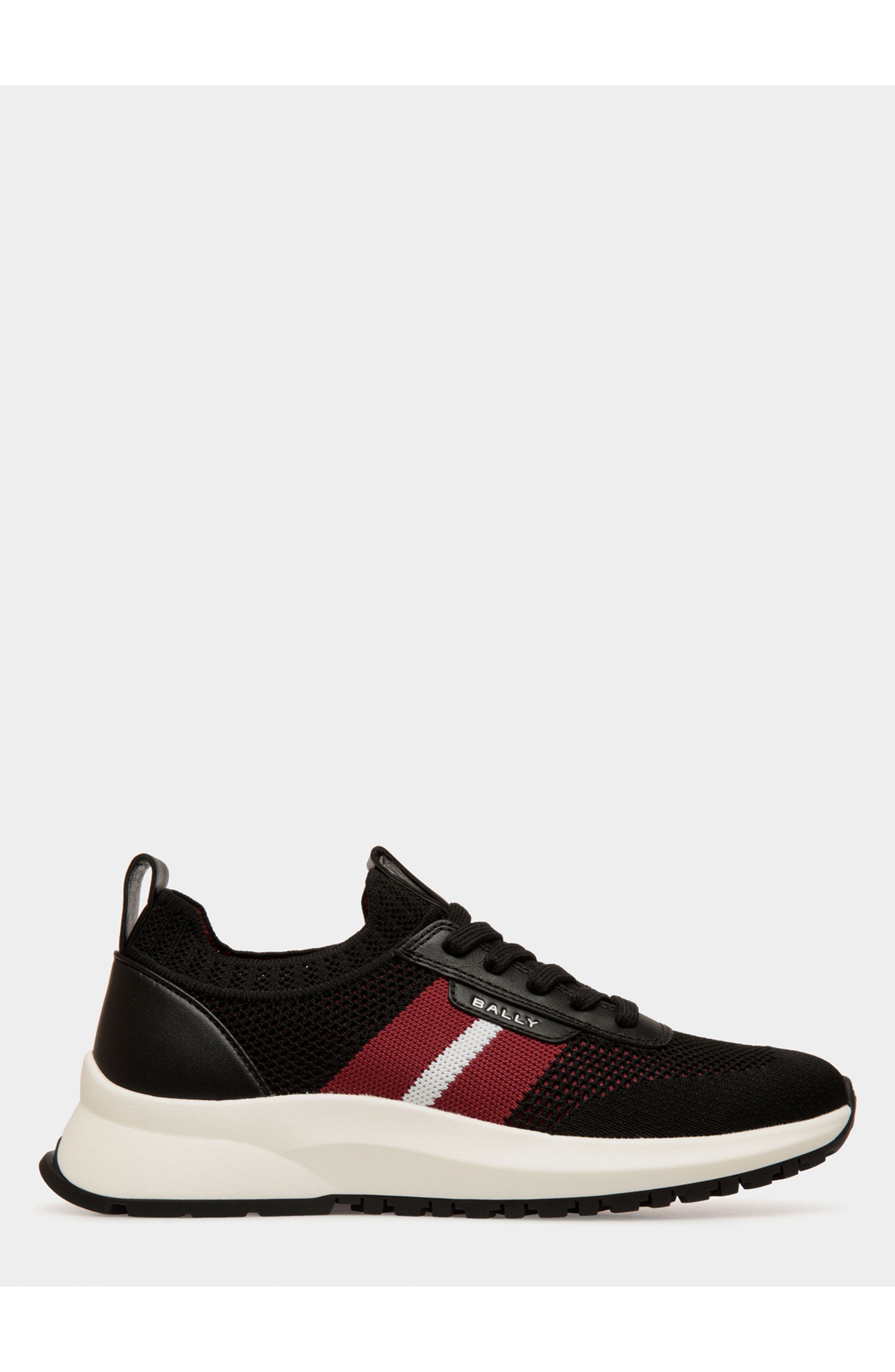 Bally Outline Sneaker in Knit Lined with Leather, Main, color, Black
